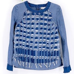 Anthropologie Conditions Apply Denim Top